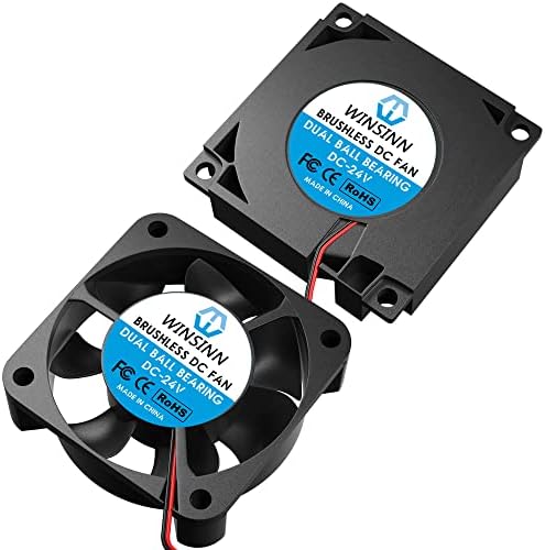 WINSINN 24V 40mm Fan Blower for Cooling Ender 3 / Pro Turbine Turbo 40x10mm 4010 DC Brushless Dual Ball Bearing, with Air Guide Parts - High Speed (Pack of 4Pcs)