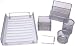 Majestic Goods Office Supply Mesh Desk Set, Silver 6 Piece (XQ763S)