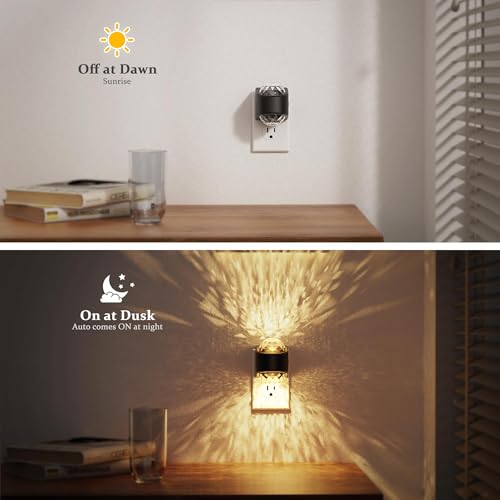 Image of JandCase Night Lights Plug into Wall, Star Projector Night Light, 3CCT Automatic Galaxy Nightlight Plug in with Light Sensor for Bathroom Hallway Room Decor
