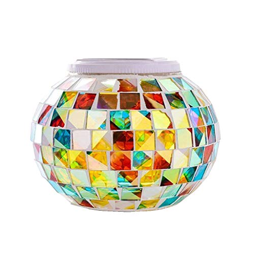 LOVIVER 2pcs Mudança De Cor Mosaico Luzes Solares Bola De Vidro Lâmpadas LED