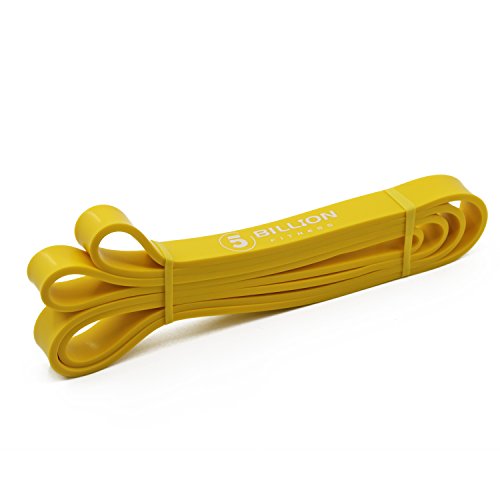 5BILLION Pull Up Bands, Exercise Resistance Bands - Mobility & Stretch Band - Powerlifting Bands, Perfect for Weight Lifting, Strength Training, Powerlifting - Single Unit, Yellow
