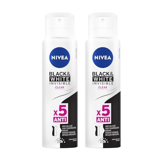 NIVEA Kit Desodorante Aerossol Black & White Clear 150ml - 2 Unidades, Nivea, pacote de 2