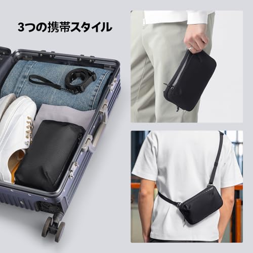 [MARK RYDEN] ショルダーバッグ メンズ 小さめ ミニ ガジェットポーチ 撥水加工 軽量 斜めがけ ワンショルダーバッグ オーガナイザー 多機能 バックインバック トラベルポーチ 旅行 出張 お出かけ