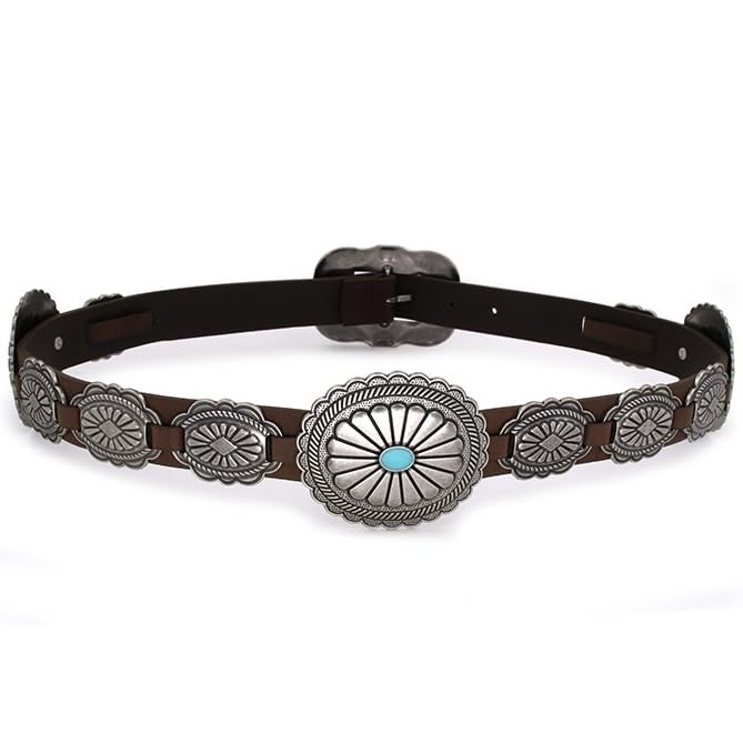 Western Belts for Woman Cowgirl Concho Belts Country Concert Rodeo Outfits Women Turquoise Belt for Jeans Dresses