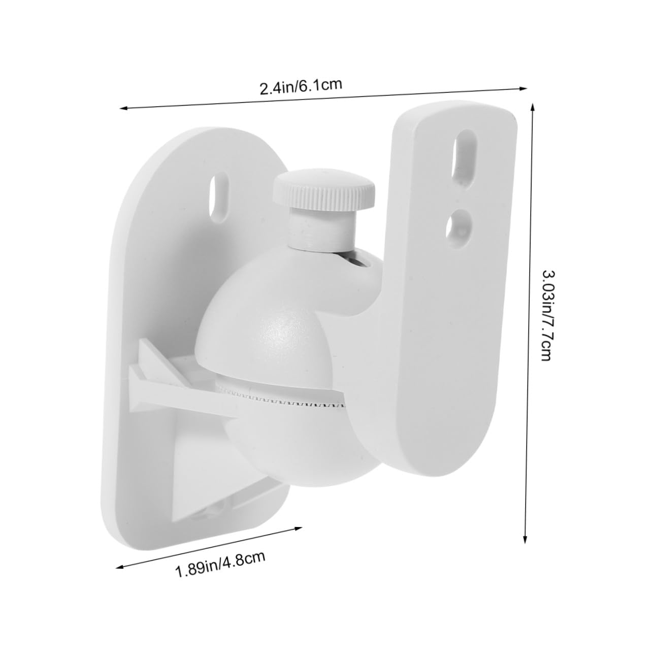 Support Mural Fixation Murale pour Haut-parleurs Satellite en ABS Blanc Optimise l'espace 4 Pièces pour Enceintes Audio pour Usage Domestique