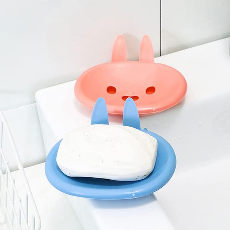 Miniatura 3 de Caja de jabón en forma de conejo Jabonera antideslizante Suministros de baño Soporte de jabón de dibujos animados Caja de almacenamiento de forma de