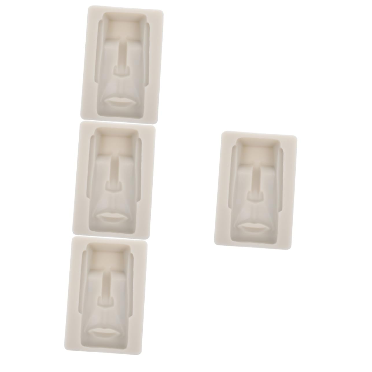 TOPBATHY 4pièces Moule Silicone Moai Pour Chocolat Et Gâteaux Pour Pâques Et Décorations De Desserts Pratique Et Moule à Chocolat Silicone De Qualité Alimentaire