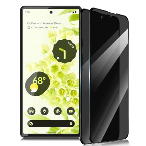 Gelaasso 2 Piezas Protector de Pantalla para Google Pixel 6, Cristal Vidrio Templado Antiespia, 9H Dureza Vidrio Glass Protector para Google Pixel 6