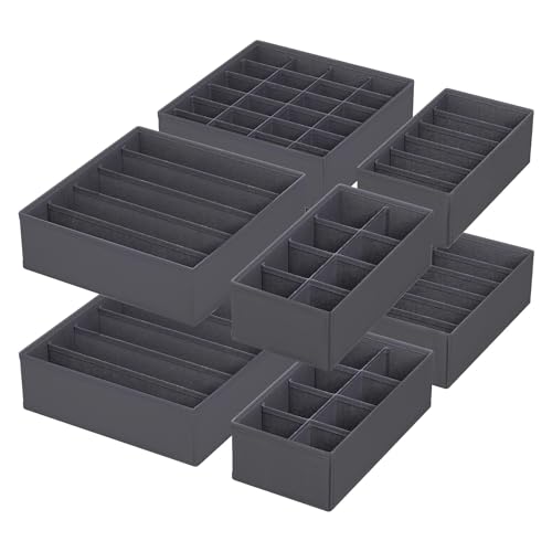 LOVICVKEM Juego de 8 Organizadores para Cajone de Ropa Interior,Organizador Armario Ropa,cajas organizadoras cajones,Plegable Cajas de Almacenamiento,para Sujetadores,Calcetín,Corbatas