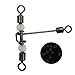 QHDJIANHUI 3 Way Swivels Fishing Heavy Duty Cross Line Three Way Swivels Fishing Tackle Saltwater Lumious Triple T Shape Barrel Rolling Swivels Pear Beads (2 * 3#-83Lbs-20pcs)