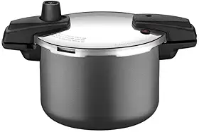 Panela De Pressão Tramontina Arizona Induction Em Alumínio Com Revestimento Interno E Externo Em Antiaderente Starflon Max Titânio 20 Cm 4,5 L
