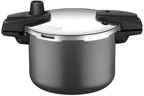 Panela De Pressão Tramontina Arizona Induction Em Alumínio Com Revestimento Interno E Externo Em Antiaderente Starflon Max Titânio 20 Cm 4,5 L