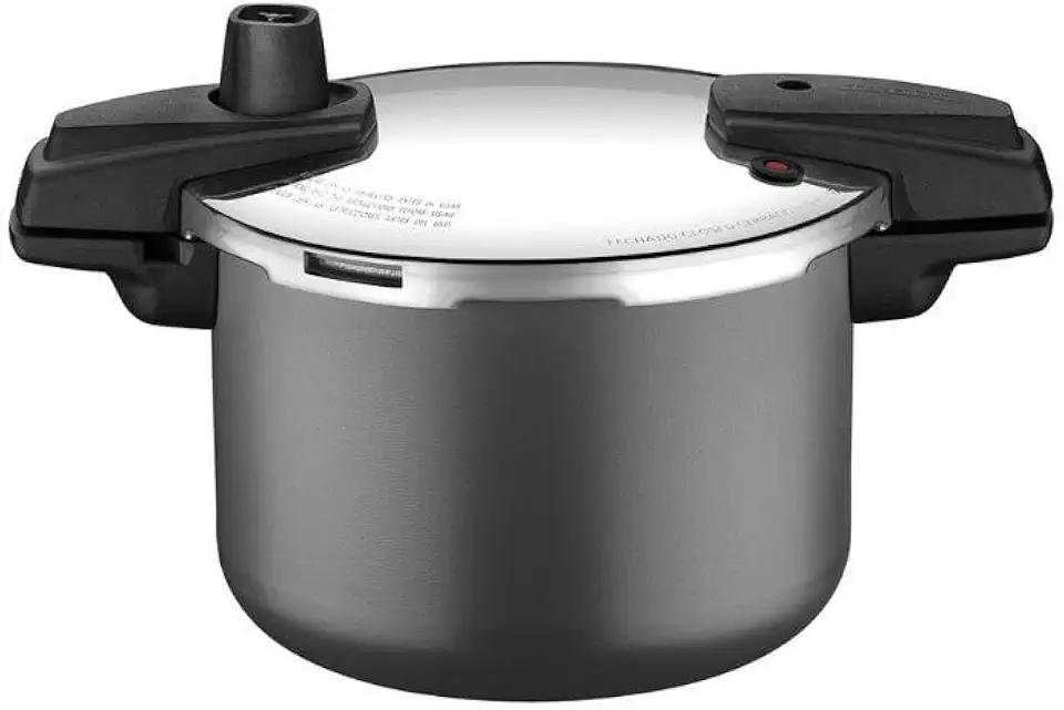 Panela De Pressão Tramontina Arizona Induction Em Alumínio Com Revestimento Interno E Externo Em Antiaderente Starflon Max Titânio 20 Cm 4,5 L