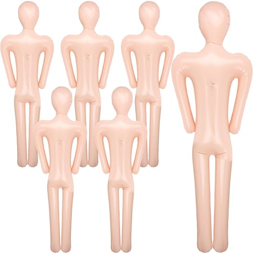 6 Pack 60 Inch Inflatable Body Mannequin Blow up Dead Body Cosplay Prop DIY Halloween Fake Scary Body Decorations for Halloween Yard Patio House Decor