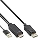 Produktbild InLine® HDMI zu DisplayPort Konverter Kabel, 4K, schwarz/Gold, 2m