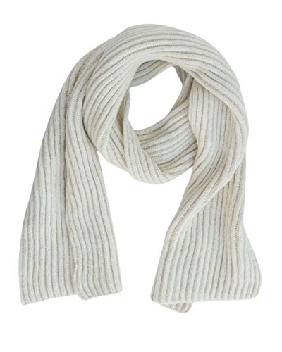 Écharpe 100% laine Foster-Natur blanc, le cadeau d'hiver idéal et mixte