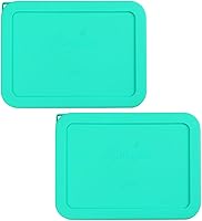 Vista 1 de Sophico 6 Cup Rectangle Silicone Storage Cover Lids Replacement for Pyrex 7211-PC Glass Bowls, Container not Included (Mint)
