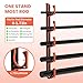 Gocozer Fishing Rod Holder for Garage, H5 Wall or Ceiling Mounted Fishing Pole Holders with Soft Protective Pad, Fishing Rod Storage Organizer, Horizontal Fishing Rod Wall Mount Nets Storage (4 PACK)