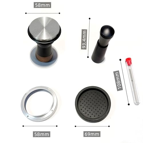 Kit barista 58mm accessoires expresso avec tamper et outil WDT - 4