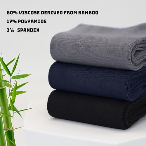 Viscose Bamboo Lightweight Sock Thin Crew Socks for Men Wholesale Bulk Solid Color Comfort Famliy Pack 48 Pairs4