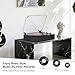 Vinyl Record Player Bluetooth Turntable with Built in Stereo Speakers Belt Drive 3 Speeds Turntables for Vinyl Records Support RCA Output, Aux in, Auto Stop Black