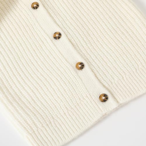 Girls' Cardigan with Button Loose Long Sleeve Shrug Sweaters Cropped Uniforms Kids Knit Sweater Outerwear4