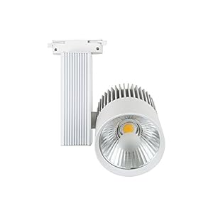 ONSSI Spot LED Pour Rail Monophasé de 30W Blanc Chaud 3000k Haute luminosité , Éclairage commercial