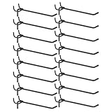 QUARKZMAN 25 Stück Lochbrett Haken 15 cm Edelstahl Pegboard Aufhängung Wandhalterung Werkzeughalter Organizer Für Werkbank Garage Küchenladen Schwarz