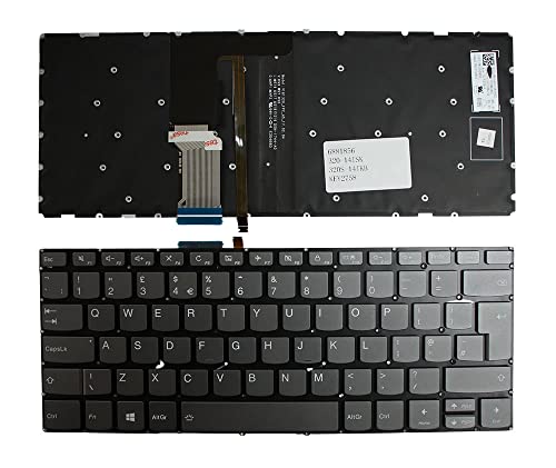 Clavier Lenovo PK1314F2A00 rétro-éclairé gris pour réparer votre ordinateur portable