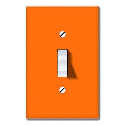 Single Gang Toggle Light Switch Plate/Wall Plate Cover - Solid Orange