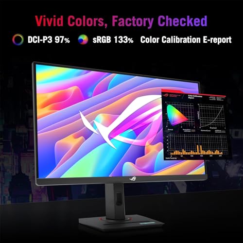 Image of ASUS ROG Strix 27 inch Gaming Monitor, QHD (2560x1440), Fast IPS, 180Hz,1ms, 133% sRGB, NVIDIA G-Sync, HDR400, ELMB Sync, Flicker-Free, VESA Mountable, USB-C, 1xDisplayPort 1.4, 1xHDMI 2.0, Tripod Socket