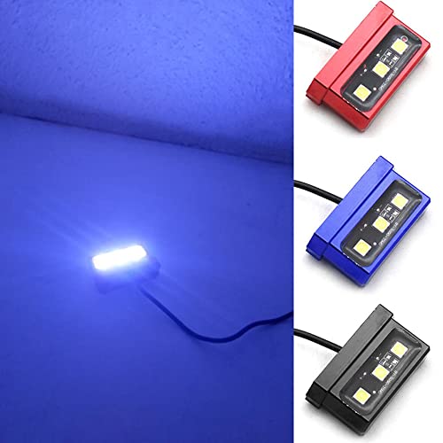 2 PCs Universal 3Led 12V Motociclet Placa Luzes de lâmpada decorativa Luz de alumínio de alumínio,Re