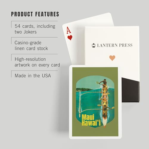 Lantern Press Baraja de Poker Maui Hawaii 52 Cartas miniatura 3
