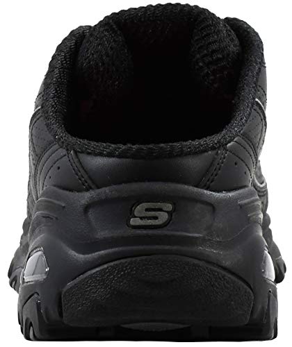 Skechers Women's D Lites Bright Sky Sneakers, Black/Black, 9 M US