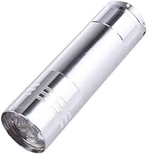 مصباح يدوي صغير بإضاءة ليد، فضي