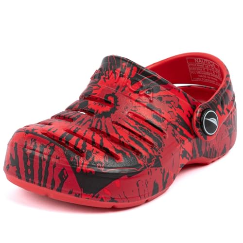 Image of Nautica Kids Clog Sandals - Slip-On Lightweight Water Shoes with Adjustable Heel Strap - Comfortable EVA Slip-Resistant Clogs for Boys & Girls - Toddler & Youth Sizes