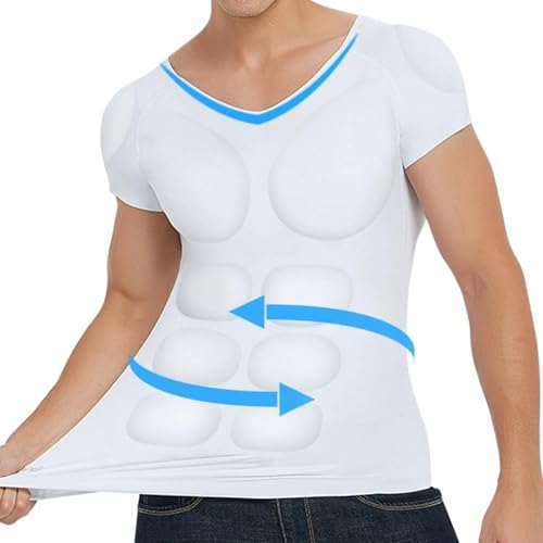 Image of Fake Muscle Suit Shirt Men Comfortable for Indoor Outdoor Wedding Masquerade L