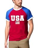 CQF USA Shirts for Men American Flag Patriotic T-Shirt USA Soccer Fan Tees 2026 Soccer Event Tops