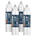 Crystala Filters LT800P Refrigerator Water Filter, Compatible with LT800P, ADQ73613401, ADQ73613402, ADQ73613408, ADQ75795104, Kenmore 9490, 46-9490, LSXS26326S, LMXC23746S, LMXC23746D (Pack of 4)