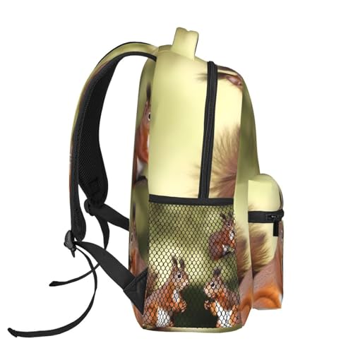 Sac à dos ordinateur portable avec écureuils mignons pour le travail - 3