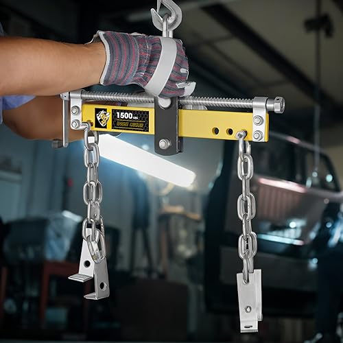 Nivelador de carga para motor de 1500 libras en acero resistente con manivela ajustable 6