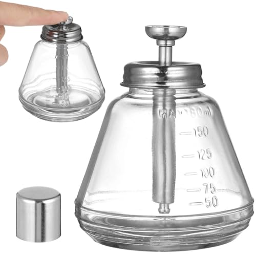 FiTspi Distributeur d'eau de 180 ml pour cirage des chaussures, bouteille en verre à pompe vers le bas, pompe à liquide de type presse, flacons de voyage,...