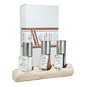 direct&friendly 3-delige biologische placemat en cadeauset molens met zout, peper en chili en houten plank van regionaal…