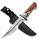Plys Survival Messer Bushcraft Jagdmesser: 6.7inch Outdoor Messer Feststehend Klinge Scharf Edestahl Outdoormesser für Camping Jagd