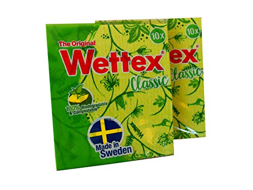 Wettex The Original Dishcloth Swedish superabsorbent Sponge Cloth 10 ct (Pack of 2)