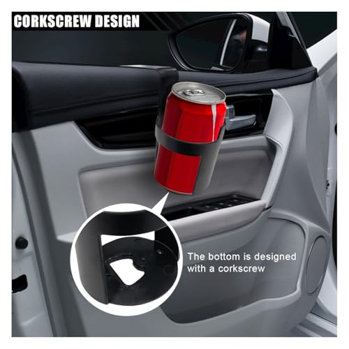 Portavasos universal negro para carro 2 piezas miniatura 3
