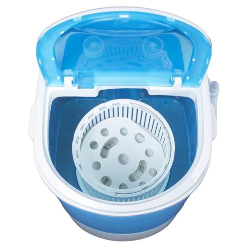 Image of 3 Kg pOrTaBlE MiNi tOp lOaDiNg wAsHiNg mAcHiNe, FoLdAbLe bUcKeT WaShEr wItH MoDeS, sInGlE PeRsOn uSe mObIlE WaShInG & SpIn dRy fOr bAbY ClOtHeS, tRaVeL, lIgHtWeIgHt