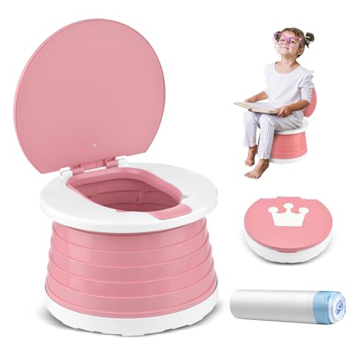 Pot de Toilette pour Bébés et Enfants pour 1-3 Ans Siège Toilette Pliable Enfants Pot de Voiture...