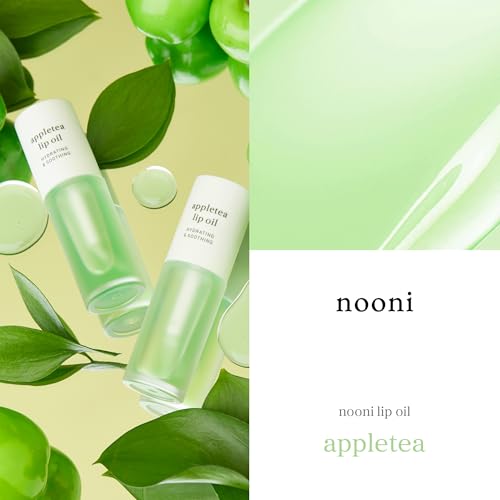 Image of NOONI Korean Lip Oil - Appletea | Long-Lasting, Moisturizing, Plumping, Revitalizing Lip Stain for Dry Lips, Waterproof, No Peel Off, Hydrating, Stocking Stuffers, Tween Girls Trendy Stuff, 0.12 FL Oz