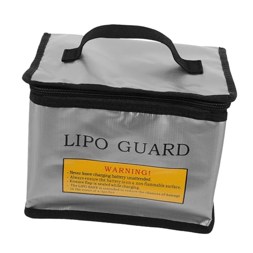 BRIGHTFUFU Fireproof Battery Storage Pouch Capacity Lithium Bag Portable Explosion Storage for Travel Enhanced Safety Lightweight Design